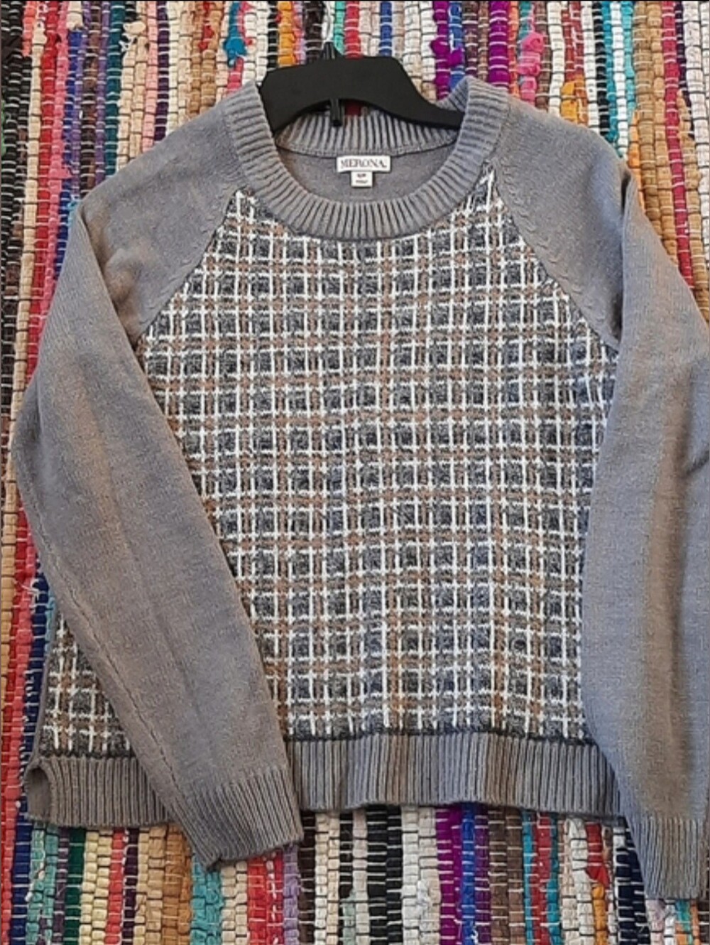 Merona Plaid Sweater In Great Condition